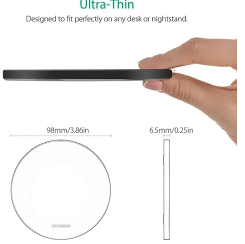 30W Fast Wireless Charging Pad LED Indicator, Ultra-Thin Design